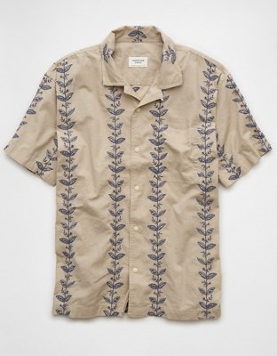 AE Striped Button-Up Poolside Shirt