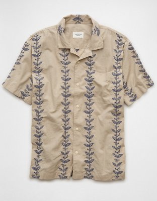 AE Poolside Striped Button-Up Shirt
