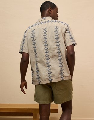 AE Poolside Striped Button-Up Shirt