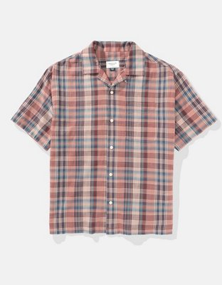 AE Poolside Plaid Button-Up Shirt