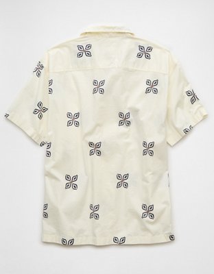 AE Printed Button-Up Poolside Shirt