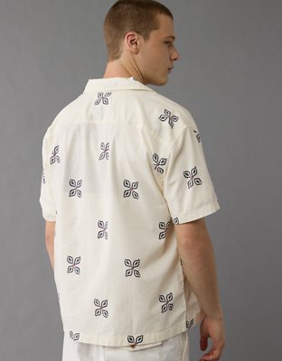 AE Printed Button-Up Poolside Shirt