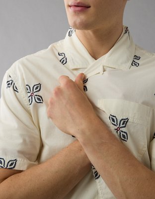 AE Poolside Printed Button-Up Shirt