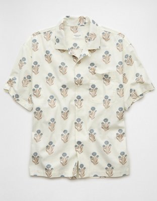 AE Floral Button-Up Poolside Shirt