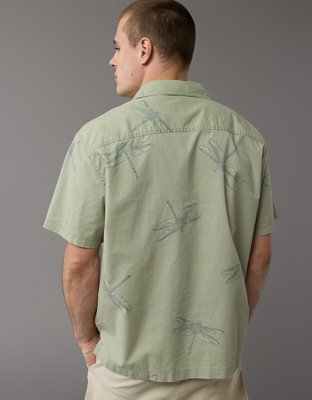 AE Printed Button-Up Poolside Shirt