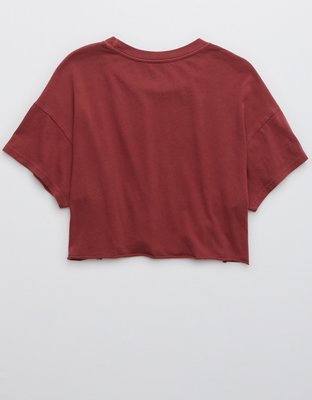 Женские футболки Aerie OFFLINE Raw Cut Cropped T-Shirt — фото 4