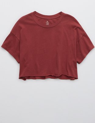 Женские футболки Aerie OFFLINE Raw Cut Cropped T-Shirt — фото 3