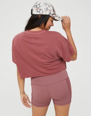 Женские футболки Aerie OFFLINE Raw Cut Cropped T-Shirt — фото 2