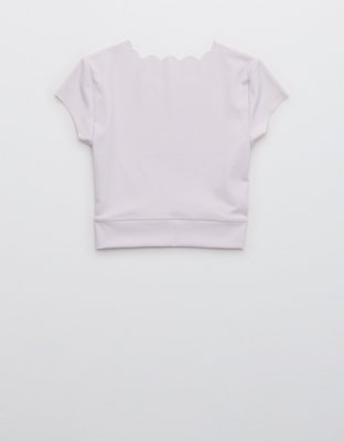 Женские футболки Aerie OFFLINE By Aerie Goals Scallop Tee — фото 4