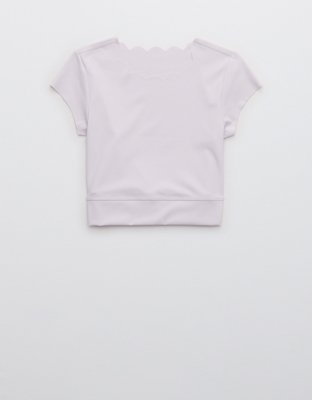 Женские футболки Aerie OFFLINE By Aerie Goals Scallop Tee — фото 3
