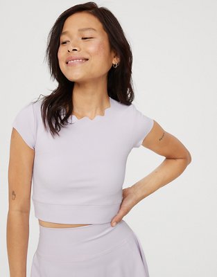Женские футболки Aerie OFFLINE By Aerie Goals Scallop Tee — фото 5