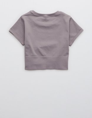 OFFLINE By Aerie Sidewalk Seamless Cropped T-Shirt