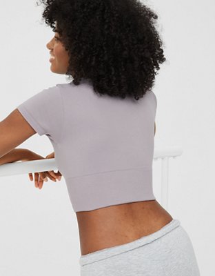 Женские футболки Aerie OFFLINE By Aerie Sidewalk Seamless Cropped T-Shirt — фото 2