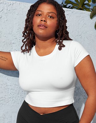 OFFLINE By Aerie Sidewalk T-shirt cropped seamless