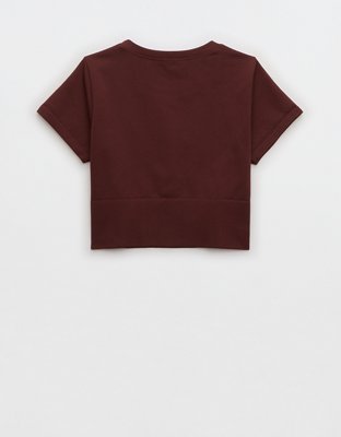 OFFLINE By Aerie Sidewalk Seamless Cropped T-Shirt