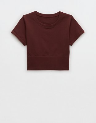 OFFLINE By Aerie Sidewalk Seamless Cropped T-Shirt