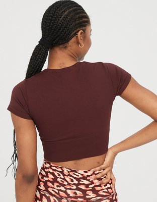 OFFLINE By Aerie Sidewalk Seamless Cropped T-Shirt