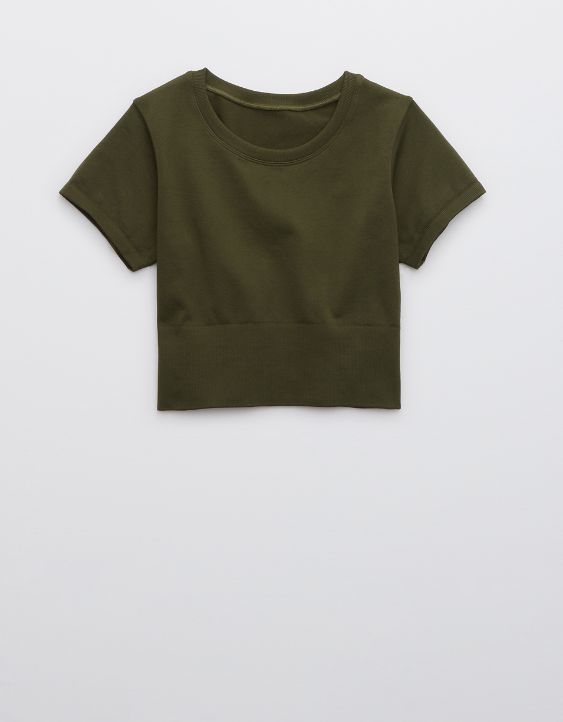 OFFLINE By Aerie Sidewalk Seamless Cropped T-Shirt