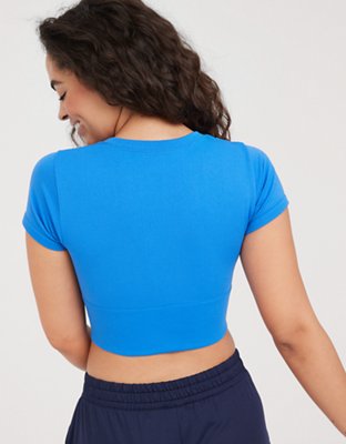 OFFLINE By Aerie Sidewalk Seamless Cropped T-Shirt
