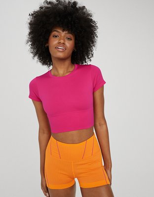 OFFLINE By Aerie Sidewalk Seamless Cropped T-Shirt