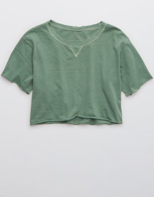 Женские футболки Aerie OFFLINE Cropped Crewneck T-Shirt — фото 3