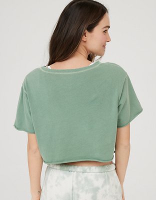 Женские футболки Aerie OFFLINE Cropped Crewneck T-Shirt — фото 2