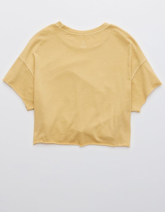 OFFLINE Tie Front Cropped T-Shirt