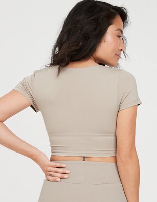 T-shirt à encolure en V Real Me OFFLINE d’Aerie