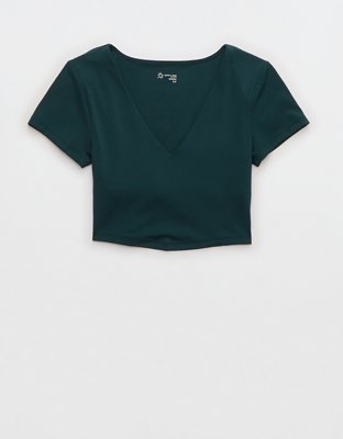 Женские футболки Aerie OFFLINE By Aerie Real Me V-Neck T-Shirt — фото 3