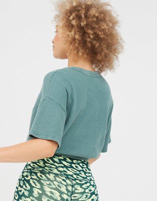 Женские футболки Aerie OFFLINE By Aerie Wow! Waffle Cinched T-Shirt — фото 2