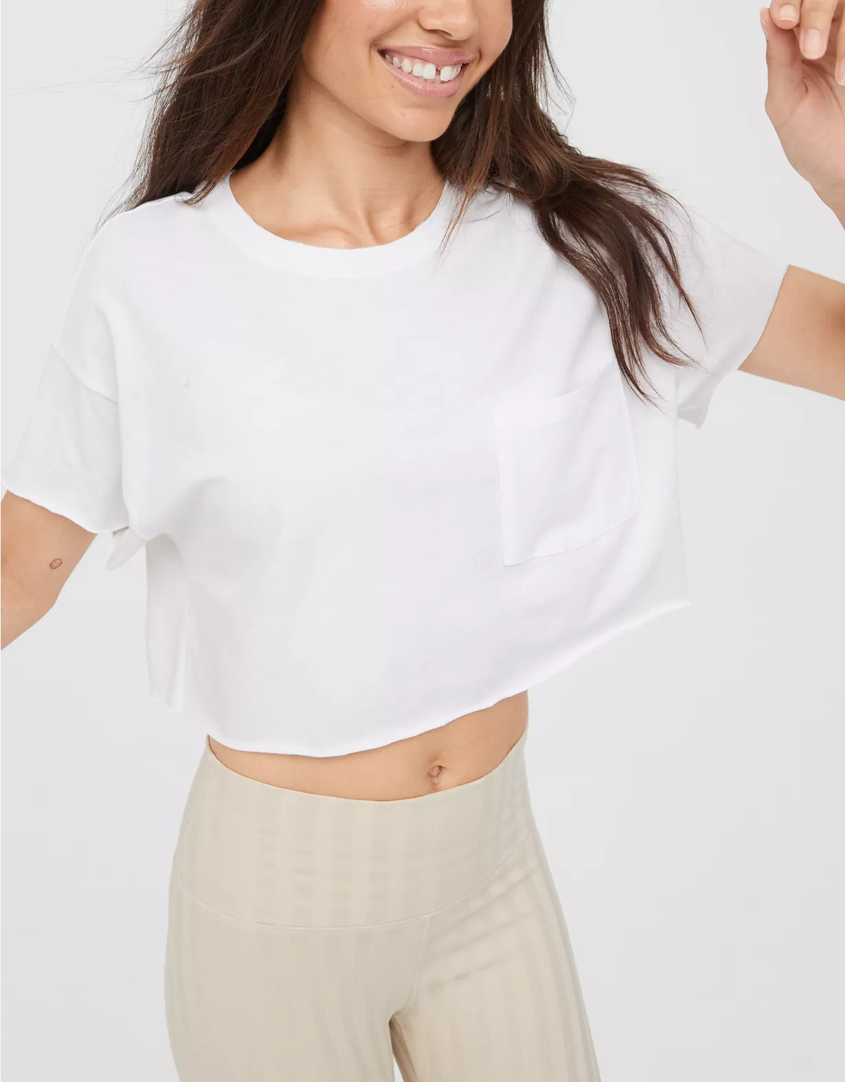 OFFLINE By Aerie Jersey Cropped T-Shirt