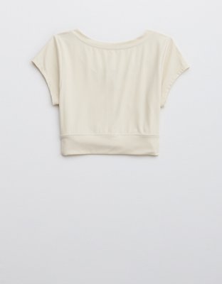 OFFLINE By Aerie Real Me Henley Crop Tee