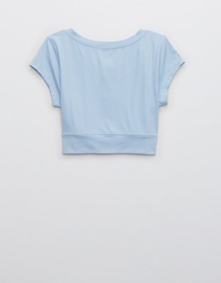 OFFLINE By Aerie Real Me Henley Crop Tee