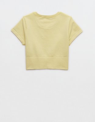 OFFLINE By Aerie Totally! Textured Seamless Cropped T-Shirt