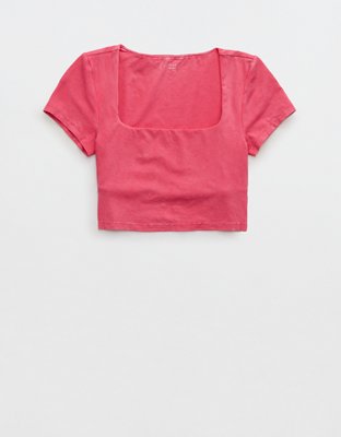 Женские футболки Aerie OFFLINE By Aerie Real Me Square Neck T-Shirt — фото 4