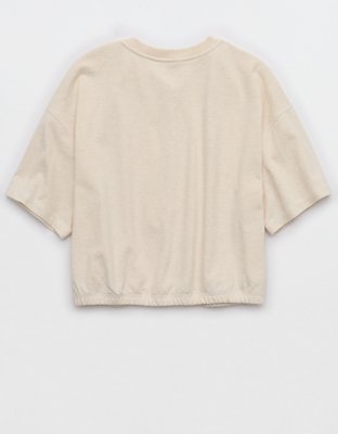 OFFLINE By Aerie Pique Henley Short Sleeve T-Shirt