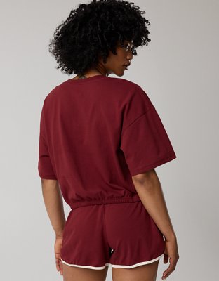 OFFLINE By Aerie Pique Henley Short Sleeve T-Shirt