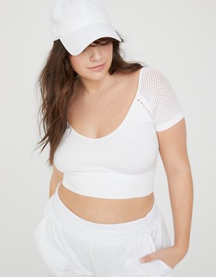OFFLINE By Aerie Seamless Mesh Cropped T-Shirt