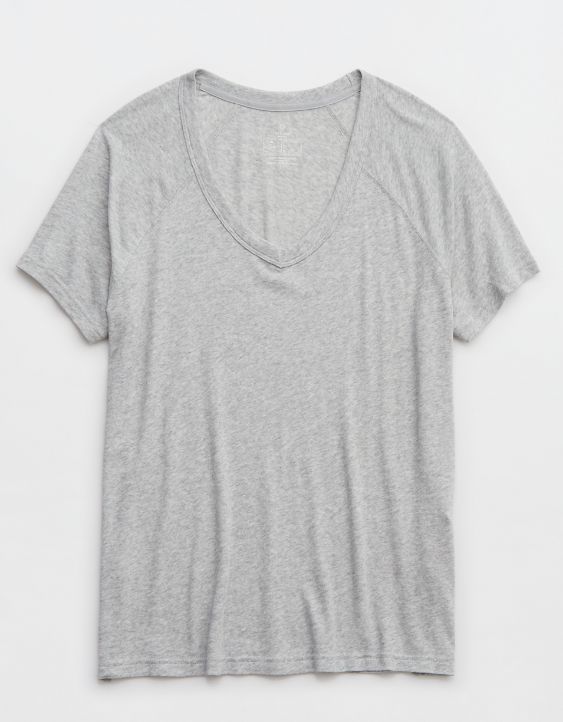 OFFLINE By Aerie Bouncy Cotton V-Neck T-Shirt