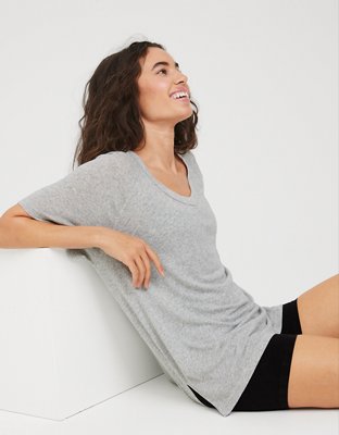 OFFLINE By Aerie Bouncy Cotton V-Neck T-Shirt