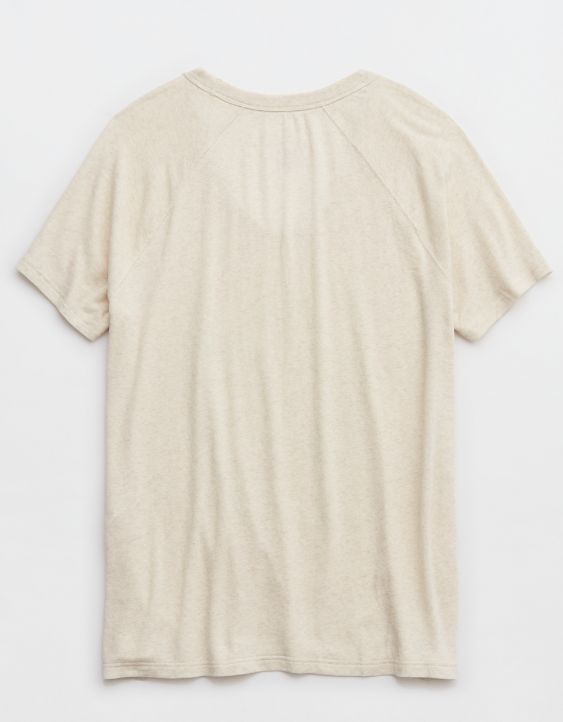 OFFLINE By Aerie T-shirt de algodón elástico escote V