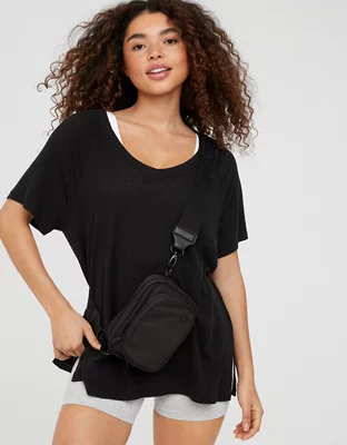 OFFLINE By Aerie Bouncy Cotton V-Neck T-Shirt