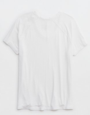 OFFLINE By Aerie Bouncy Cotton V-Neck T-Shirt