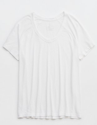 OFFLINE By Aerie Bouncy Cotton V-Neck T-Shirt