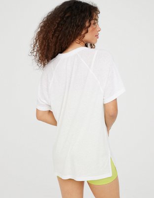 OFFLINE By Aerie Bouncy Cotton V-Neck T-Shirt