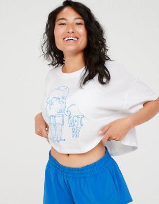 Женские футболки Aerie OFFLINE By Aerie Cropped T-Shirt — фото 2