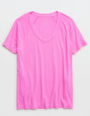 OFFLINE By Aerie Bouncy Cotton V-Neck T-Shirt