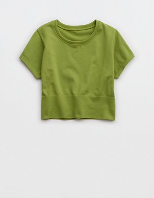 OFFLINE By Aerie Sidewalk Seamless Cropped T-Shirt