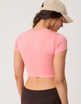 OFFLINE By Aerie Sidewalk Seamless Cropped T-Shirt