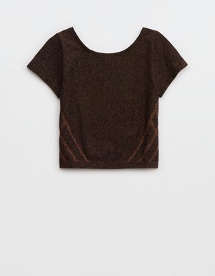 Женские футболки Aerie OFFLINE By Aerie Seamless Lurex T-Shirt — фото 3